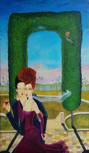 Самостална изложба слика Милке Вујовић 5 Jolie V. 2022. 115 x 65 cm