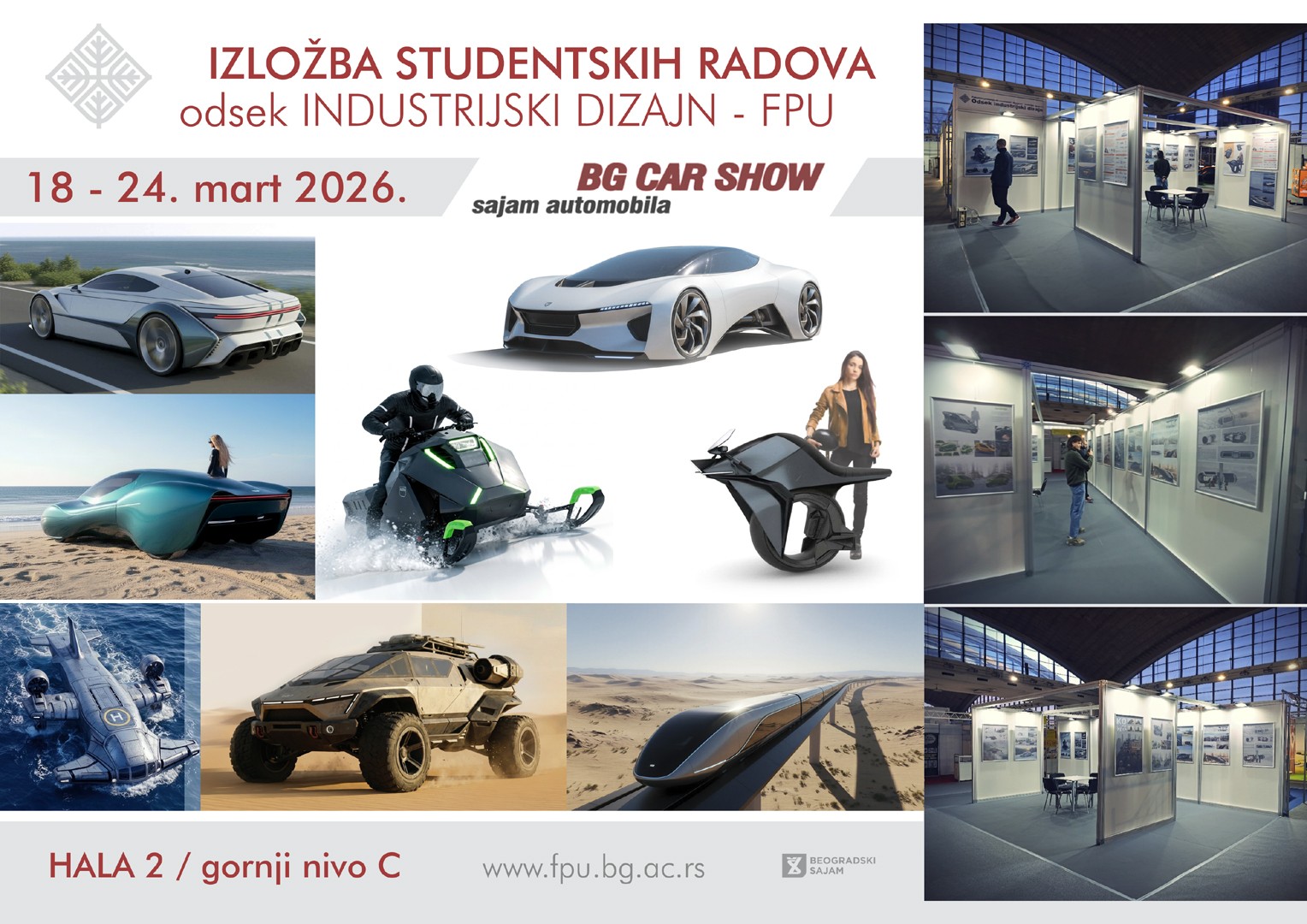 01 Plakat SAJAM AUTOMOBILA 2026 Izlozba studenata Odseka ID